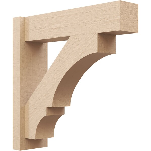 Ekena Millwork 6-in W x 22-in D x 22-in H Balboa Block Rough Cedar Woodgrain TimberThane Outlooker, Primed Tan OUTUR060X22X22BOA44RCPR - main